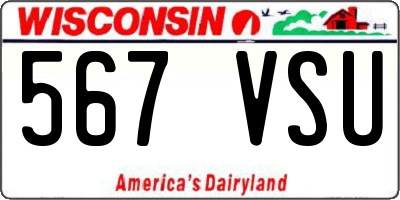 WI license plate 567VSU