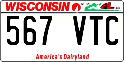 WI license plate 567VTC