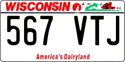 WI license plate 567VTJ