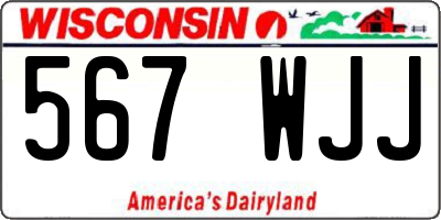 WI license plate 567WJJ