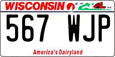 WI license plate 567WJP