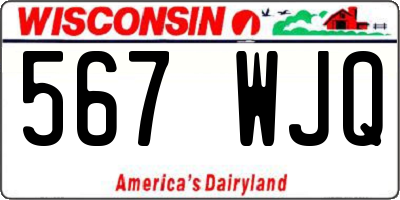 WI license plate 567WJQ
