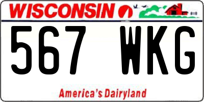 WI license plate 567WKG
