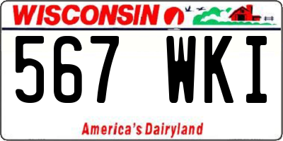 WI license plate 567WKI