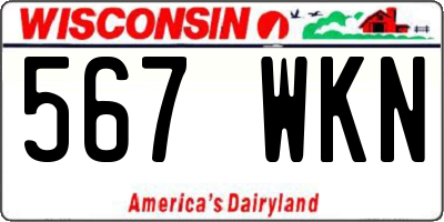 WI license plate 567WKN