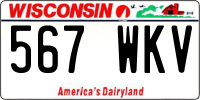 WI license plate 567WKV