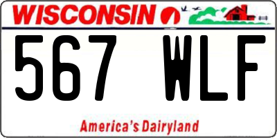 WI license plate 567WLF