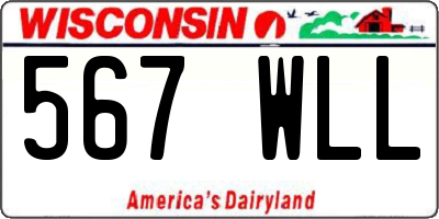 WI license plate 567WLL