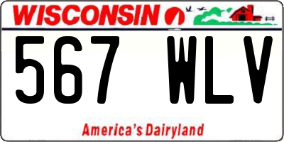 WI license plate 567WLV