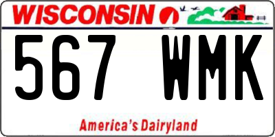 WI license plate 567WMK