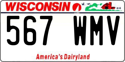 WI license plate 567WMV