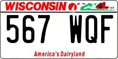 WI license plate 567WQF