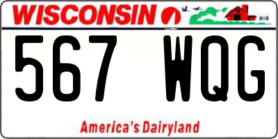 WI license plate 567WQG