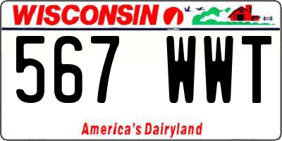 WI license plate 567WWT