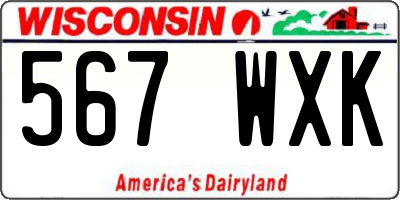 WI license plate 567WXK