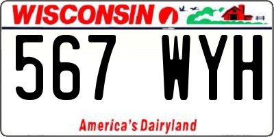 WI license plate 567WYH