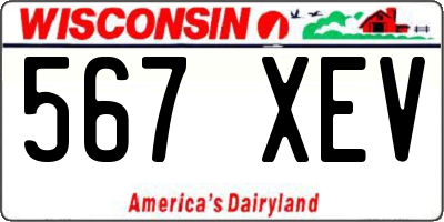 WI license plate 567XEV