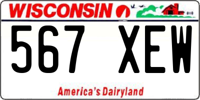 WI license plate 567XEW