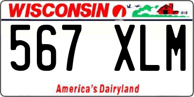 WI license plate 567XLM