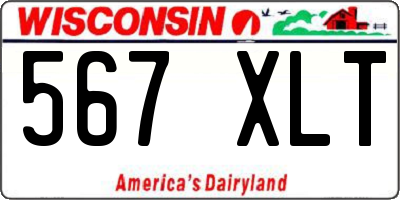 WI license plate 567XLT