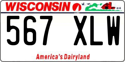 WI license plate 567XLW