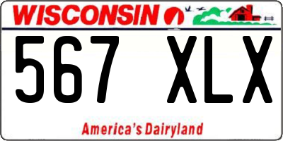 WI license plate 567XLX