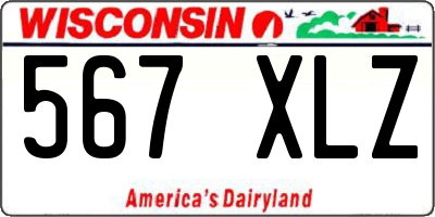 WI license plate 567XLZ