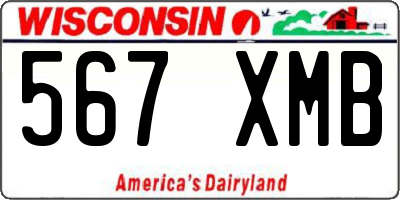 WI license plate 567XMB