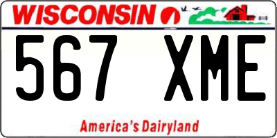 WI license plate 567XME