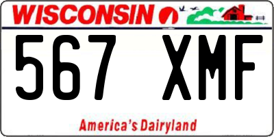 WI license plate 567XMF