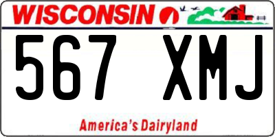 WI license plate 567XMJ