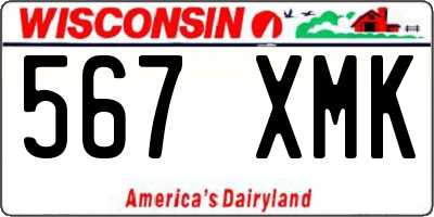 WI license plate 567XMK
