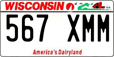 WI license plate 567XMM