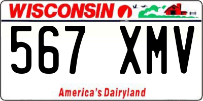 WI license plate 567XMV