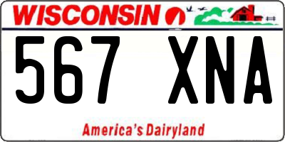 WI license plate 567XNA