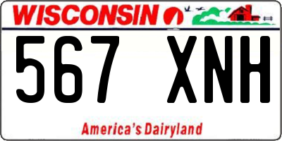 WI license plate 567XNH