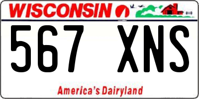 WI license plate 567XNS