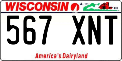 WI license plate 567XNT