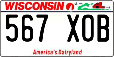 WI license plate 567XOB