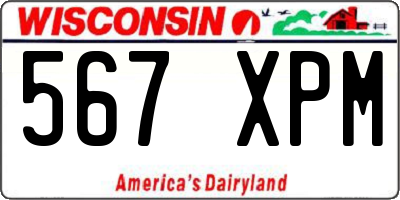 WI license plate 567XPM