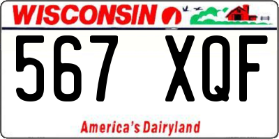 WI license plate 567XQF
