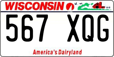 WI license plate 567XQG