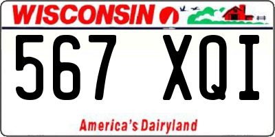 WI license plate 567XQI