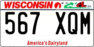 WI license plate 567XQM