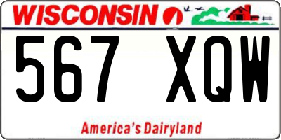 WI license plate 567XQW