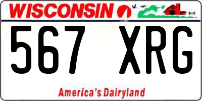 WI license plate 567XRG