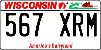 WI license plate 567XRM
