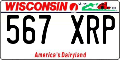 WI license plate 567XRP