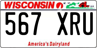 WI license plate 567XRU