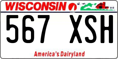 WI license plate 567XSH